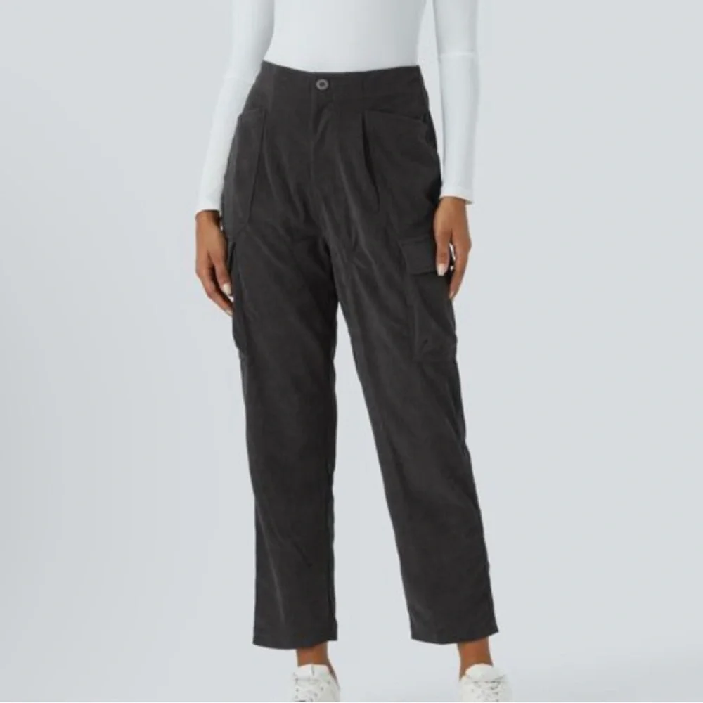Halara High Waisted Corduroy Cargo Casual Pants in Pink Size XL - Picture 5 of 6
